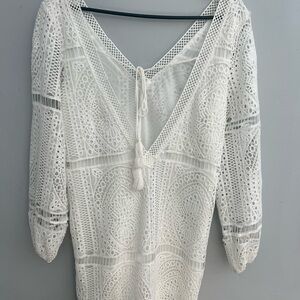 Boho Beachy White Lace Dress